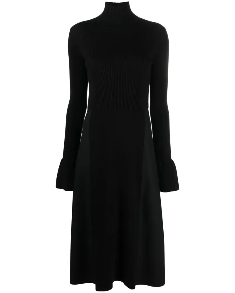 Joseph Mixed Media Duperre Midikleid - Schwarz Schwarz
