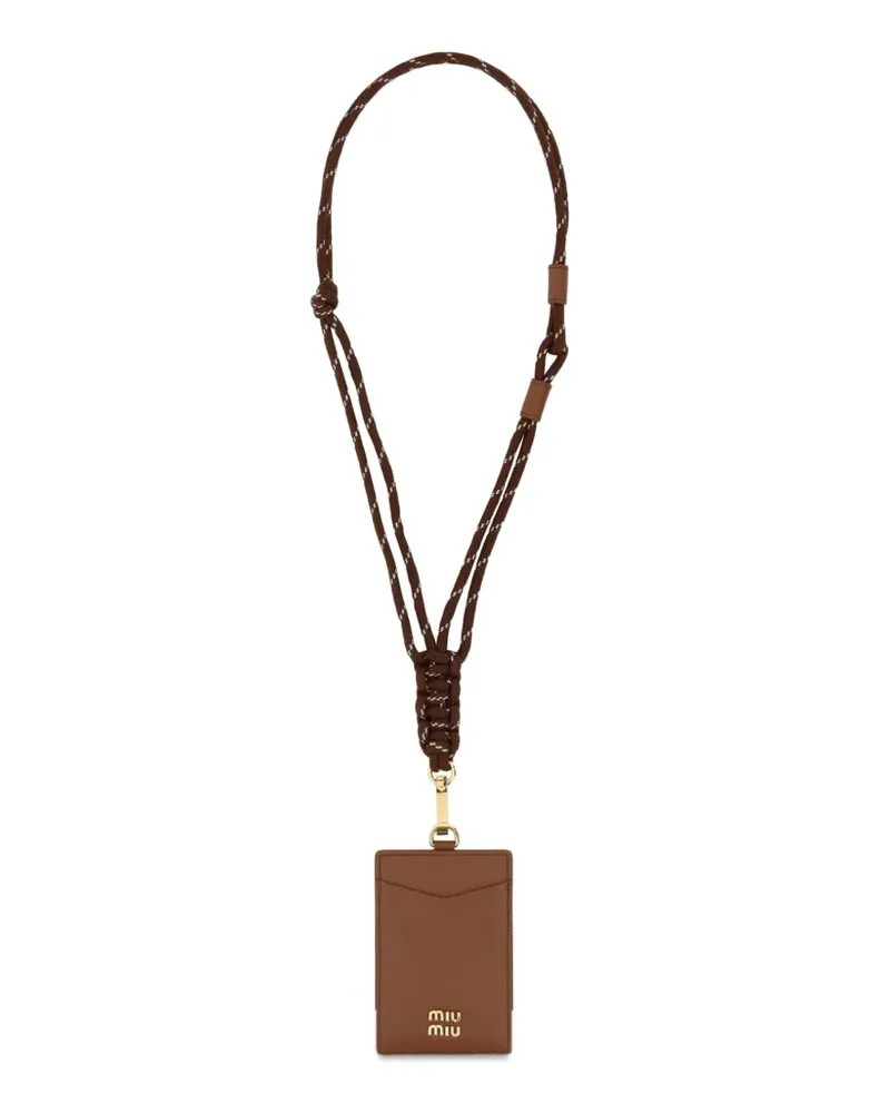 Miu Miu leather card holder - Braun Braun