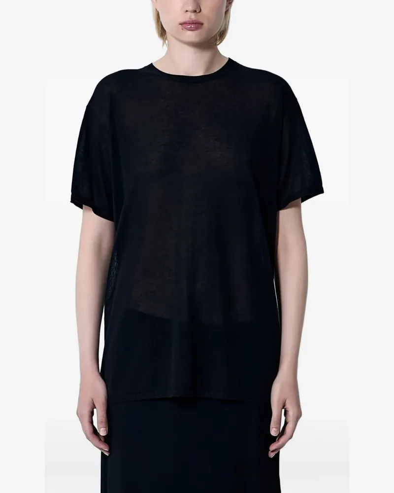 Totême T-Shirt mit lockerem Schnitt - Schwarz Schwarz