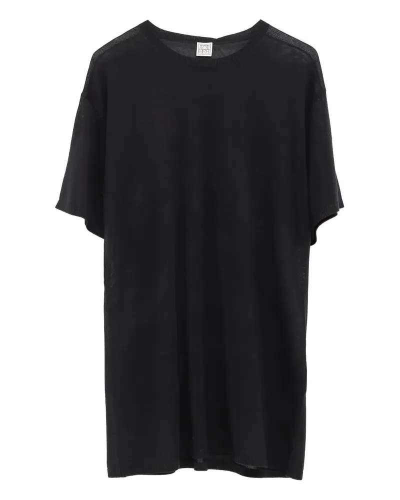 Totême T-Shirt mit lockerem Schnitt - Schwarz Schwarz
