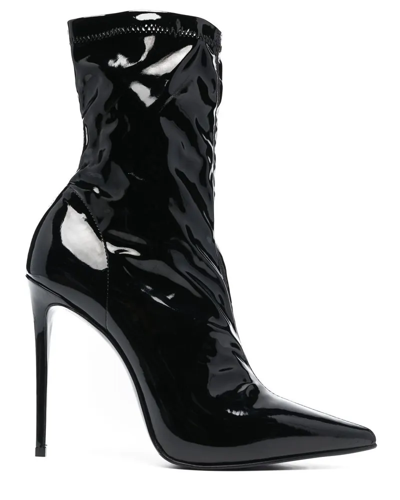 Le Silla Spitze Stiefel 125mm - Schwarz Schwarz