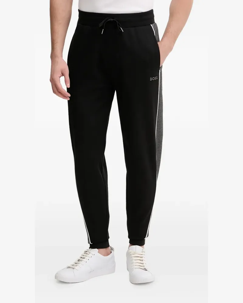 HUGO BOSS Hose mit Kordelzug und Seitenstreifen - Schwarz Schwarz