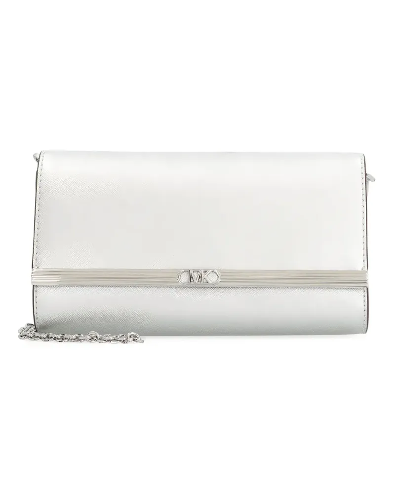 Michael Kors Mona Clutch im Metallic-Look - Grau Grau