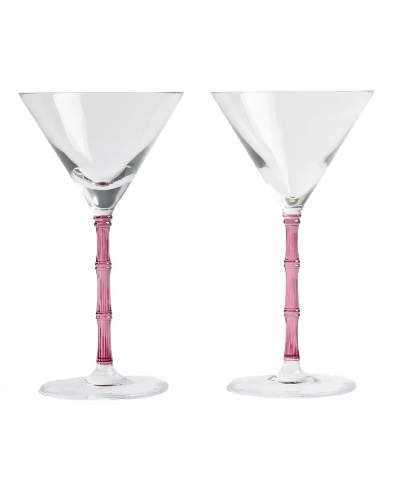 La DoubleJ Bamboo Martinigläser (2er-Set) - Rosa Rosa