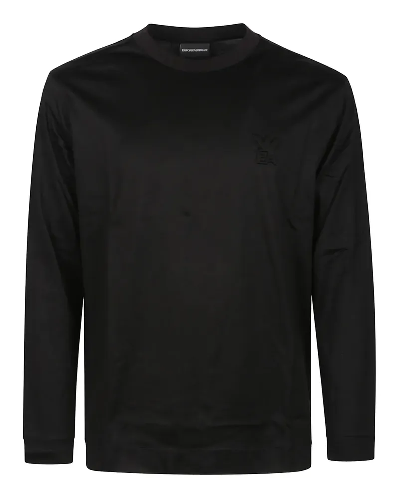 Emporio Armani logo-detail long-sleeve T-shirt - Schwarz Schwarz