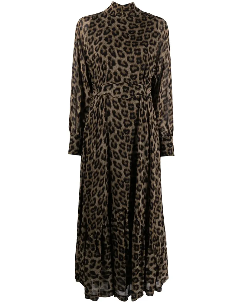 ba&sh Fara Midikleid - Braun Braun