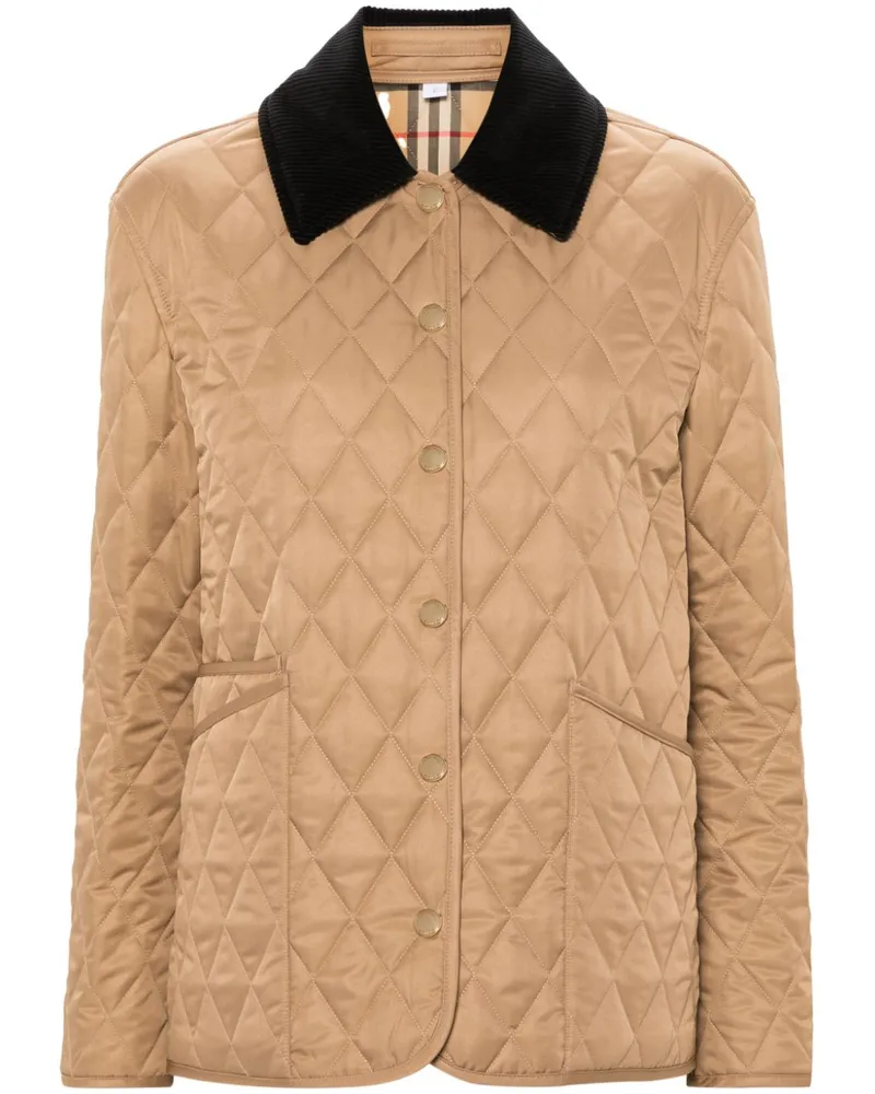 Burberry Gesteppte Jacke mit Cordkragen - Nude Nude