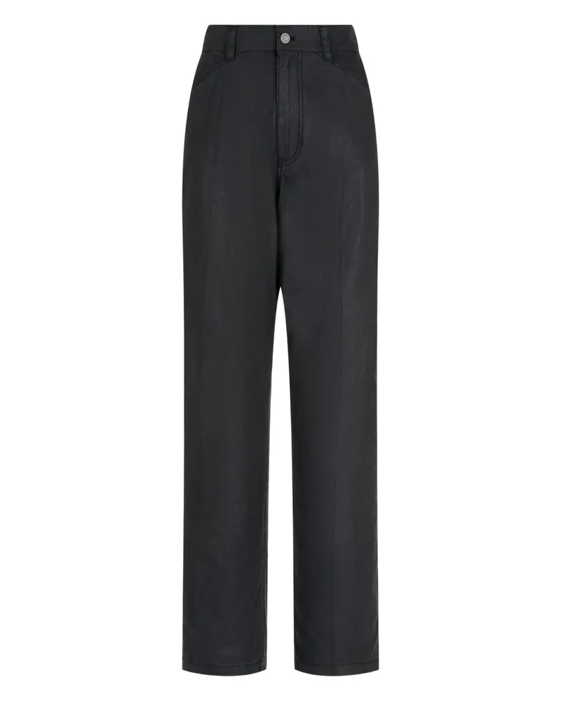 STUDIO TOMBOY High-Waist-Hose mit geradem Bein - Schwarz Schwarz