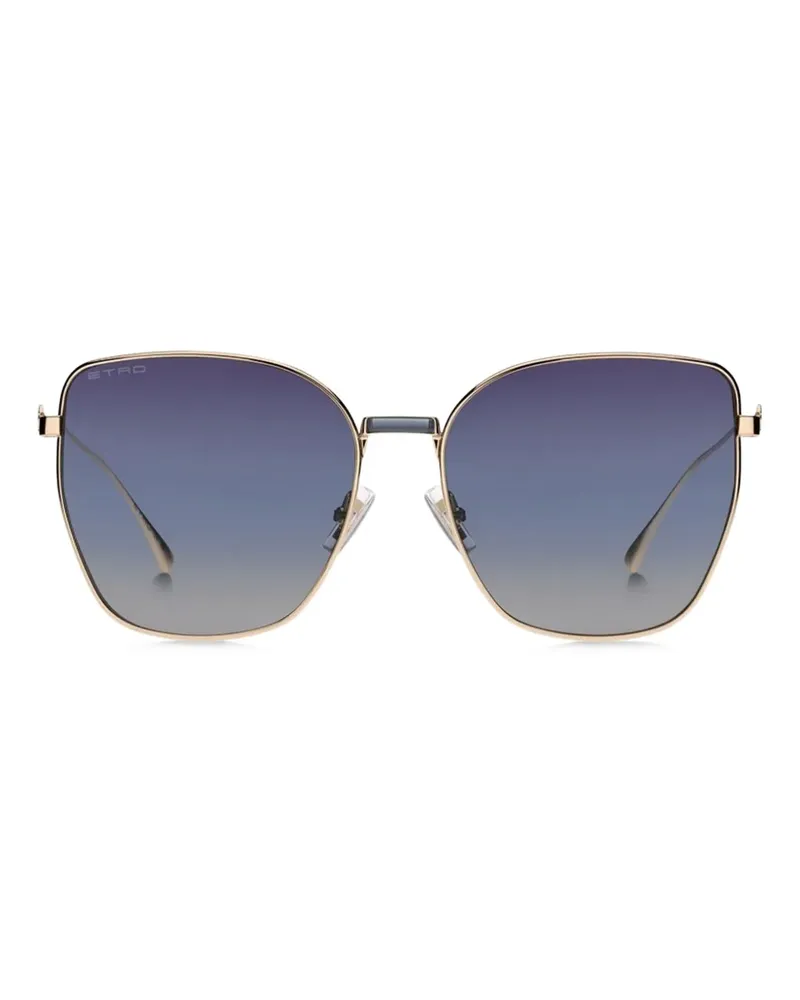Etro Sonnenbrille mit eckigem Gestell - Gold Gold