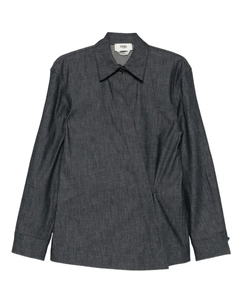 Fendi Gewickeltes Jeanshemd - Blau Blau