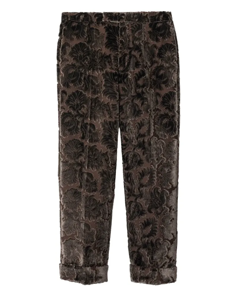 Burberry Cropped-Hose aus Samt - Braun Braun