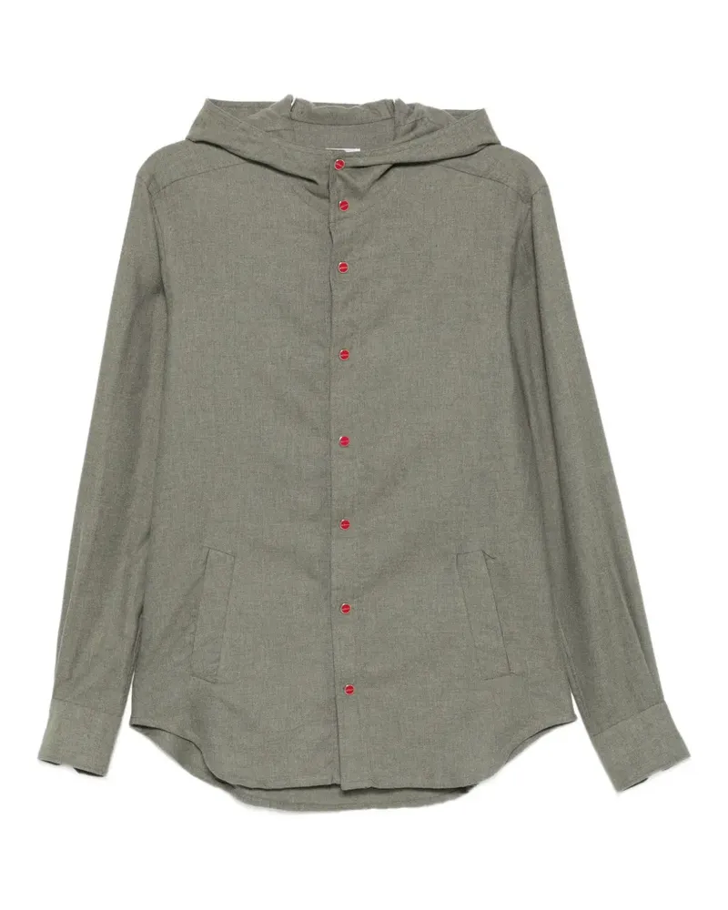 Kiton Mariano hooded button-up shirt - Grün Grün