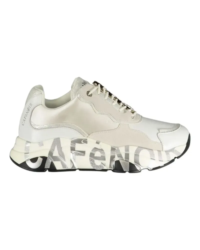 CAFèNOIR  Sneakers mit Logo-Print und Kettengliedern - Weiß Weiß