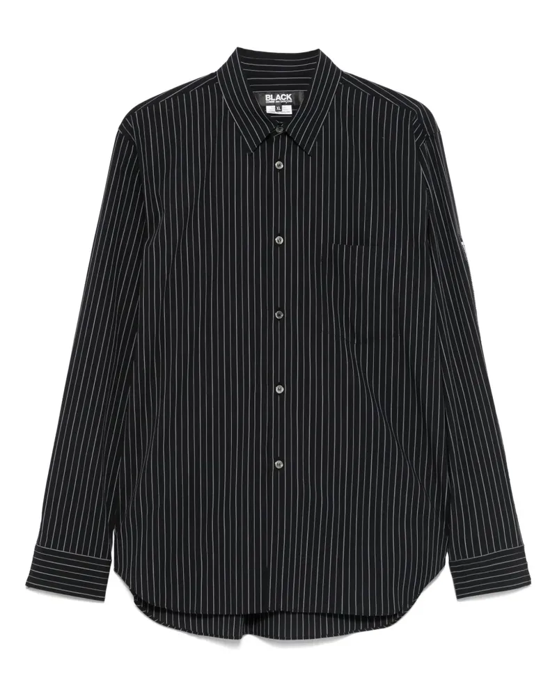 Comme des Garçons Gestreiftes Hemd - Schwarz Schwarz