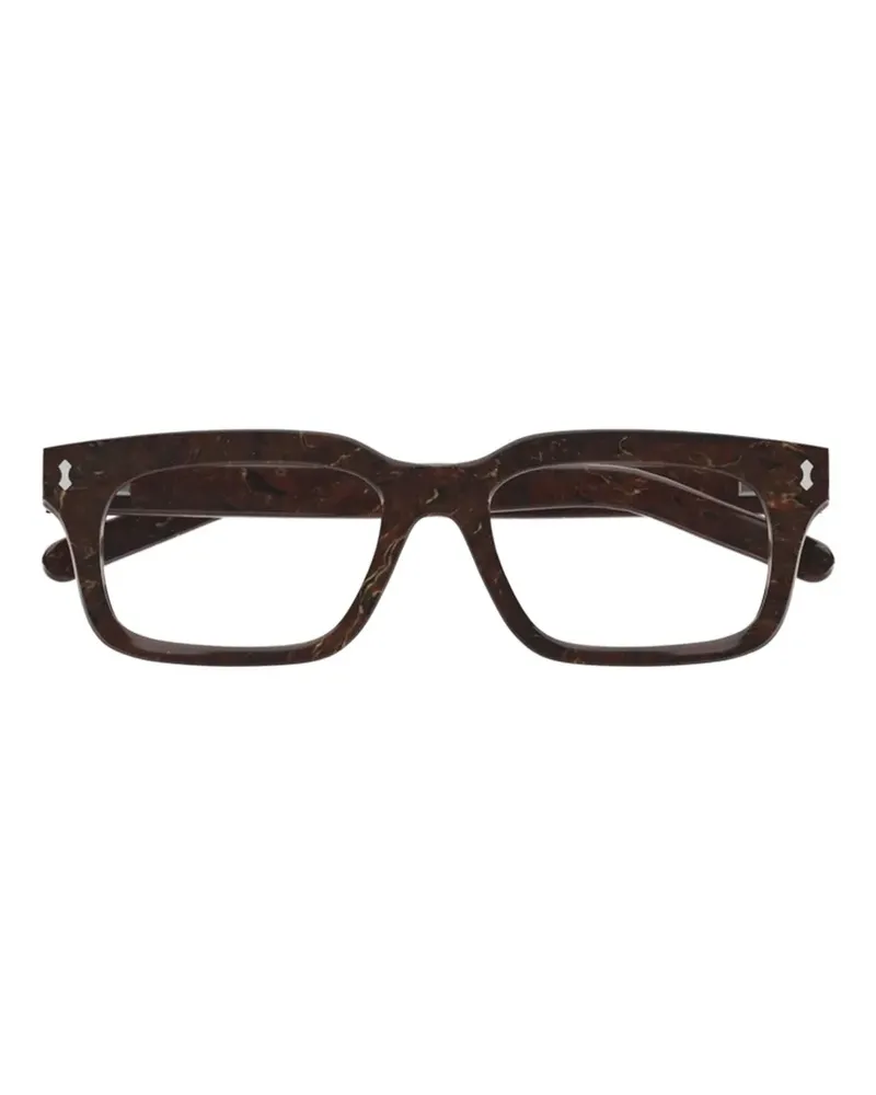 Gucci Sonnenbrille mit eckigem Gestell - Braun Braun