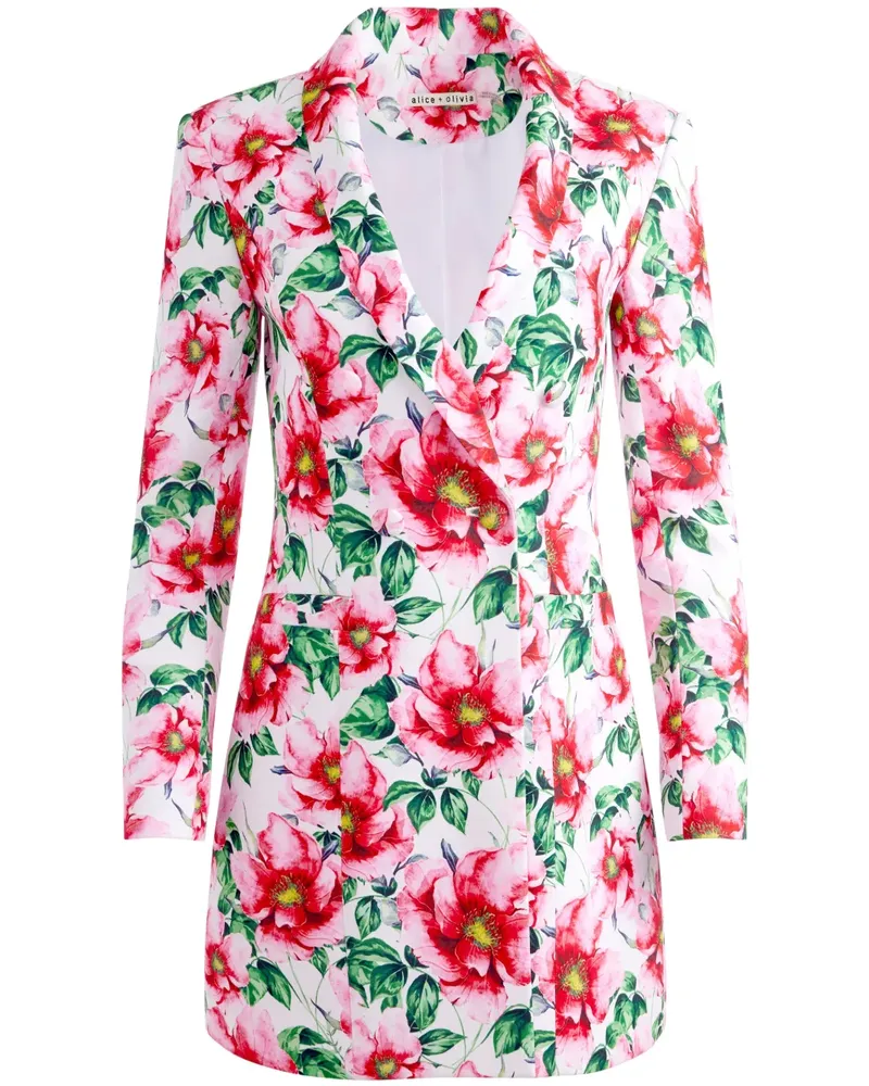 Alice + Olivia Kurzes Latoya Blazerkleid - Weiß Weiß