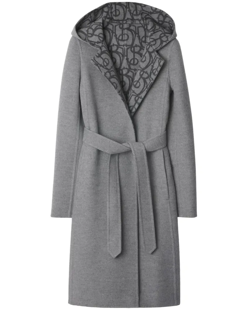 Burberry Mantel im Wickelstil - Grau Grau