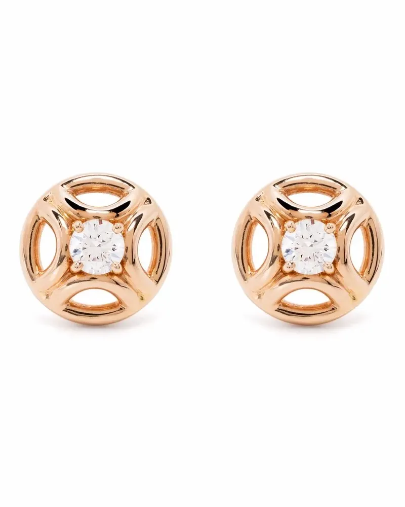 Loyal.e Paris 18kt Perpétuel.le recycelte Rotgoldohrringe mit Diamanten - Rosa Rosa