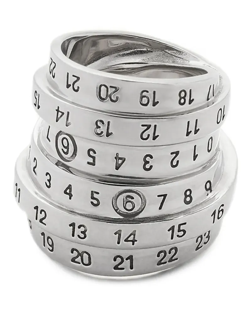Maison Margiela Numeric Signature Ring - Silber Silber