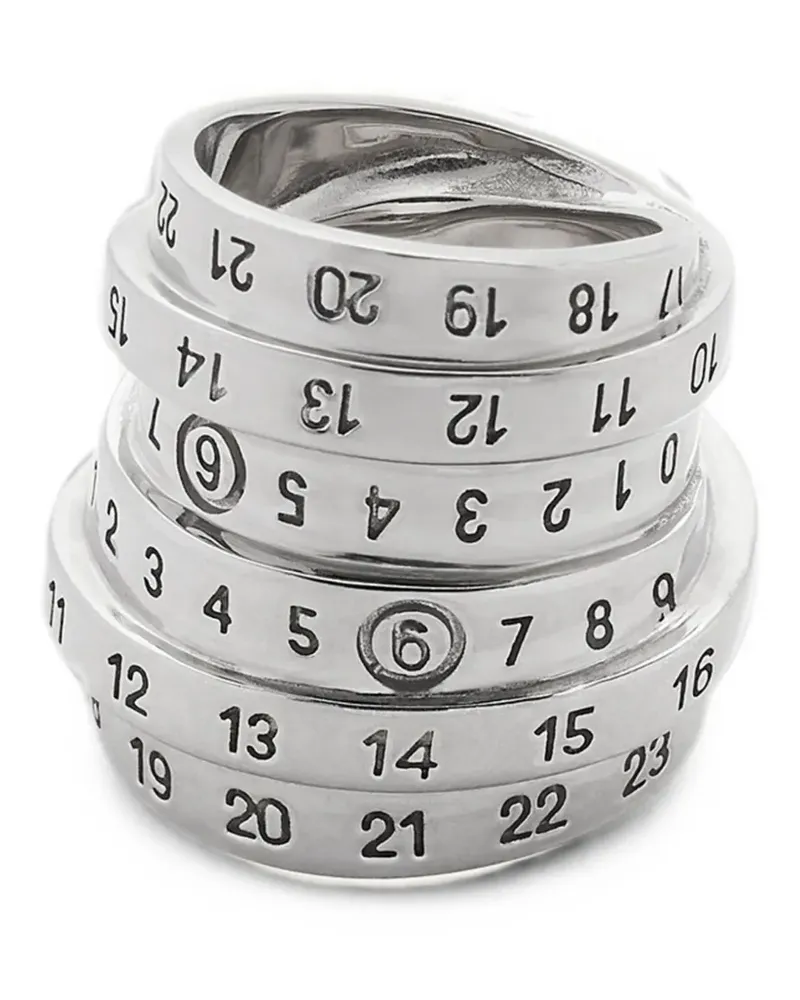Maison Margiela Numeric Signature Ring - Silber Silber