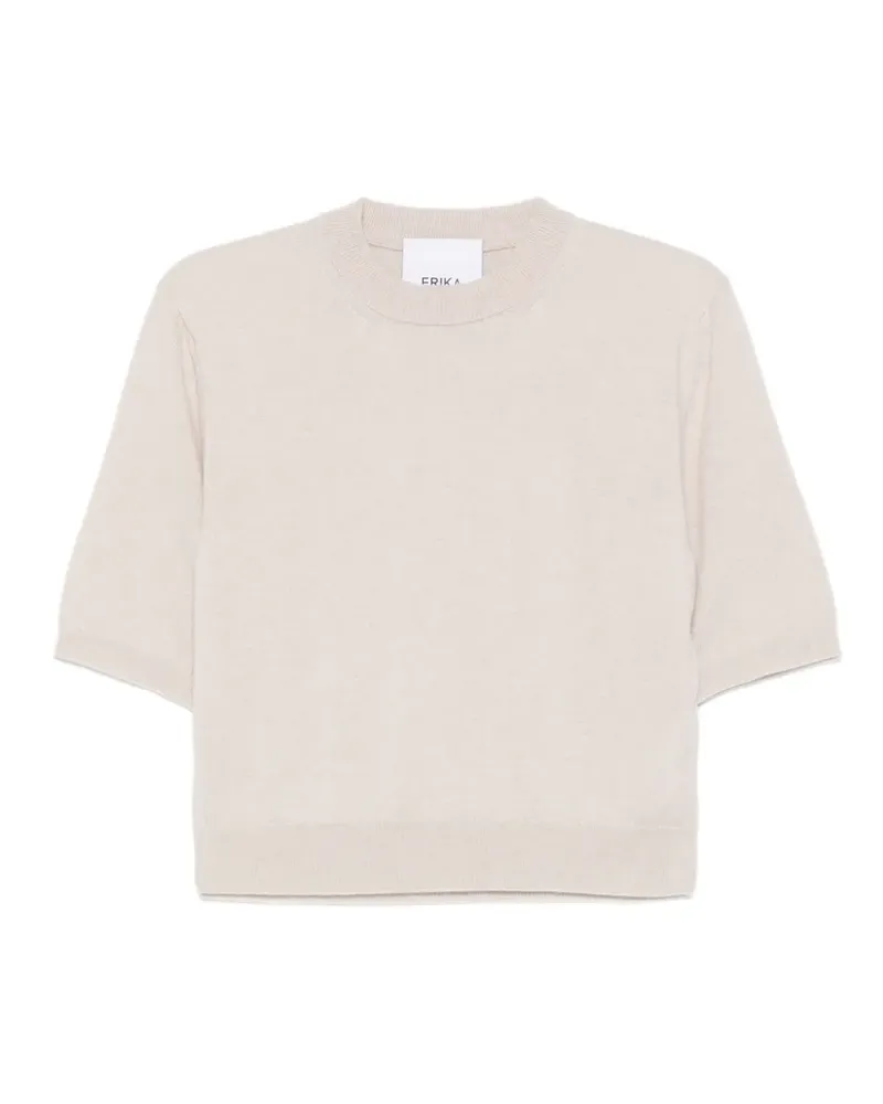 Erika Cavallini Pullover mit kurzen Ärmeln - Nude Nude