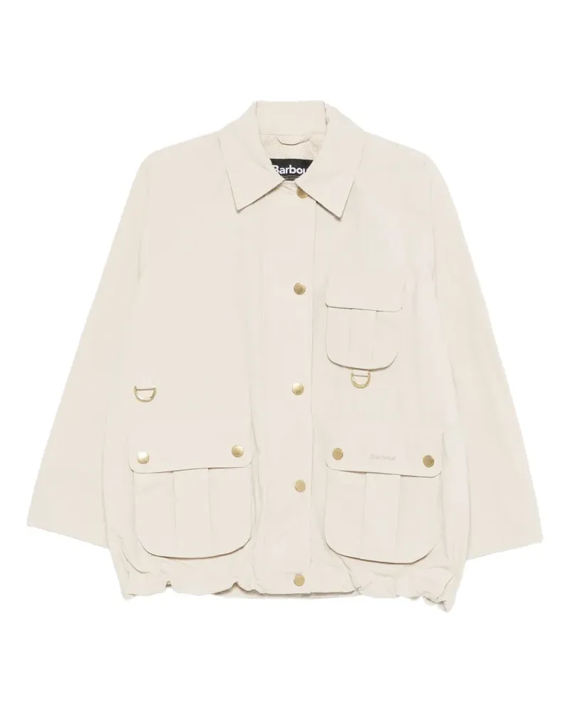 Barbour Debbie Showerproof flap-pocket button coat - Nude Nude