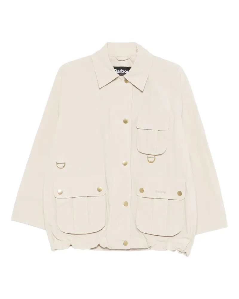 Barbour Debbie Showerproof flap-pocket button coat - Nude Nude