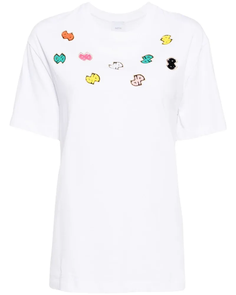 Patou T-Shirt mit Knopfleiste - Weiß Weiß