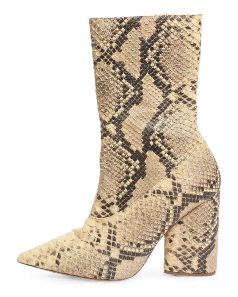 adidas pointed-toe snakeskin-effect boots - Nude Nude