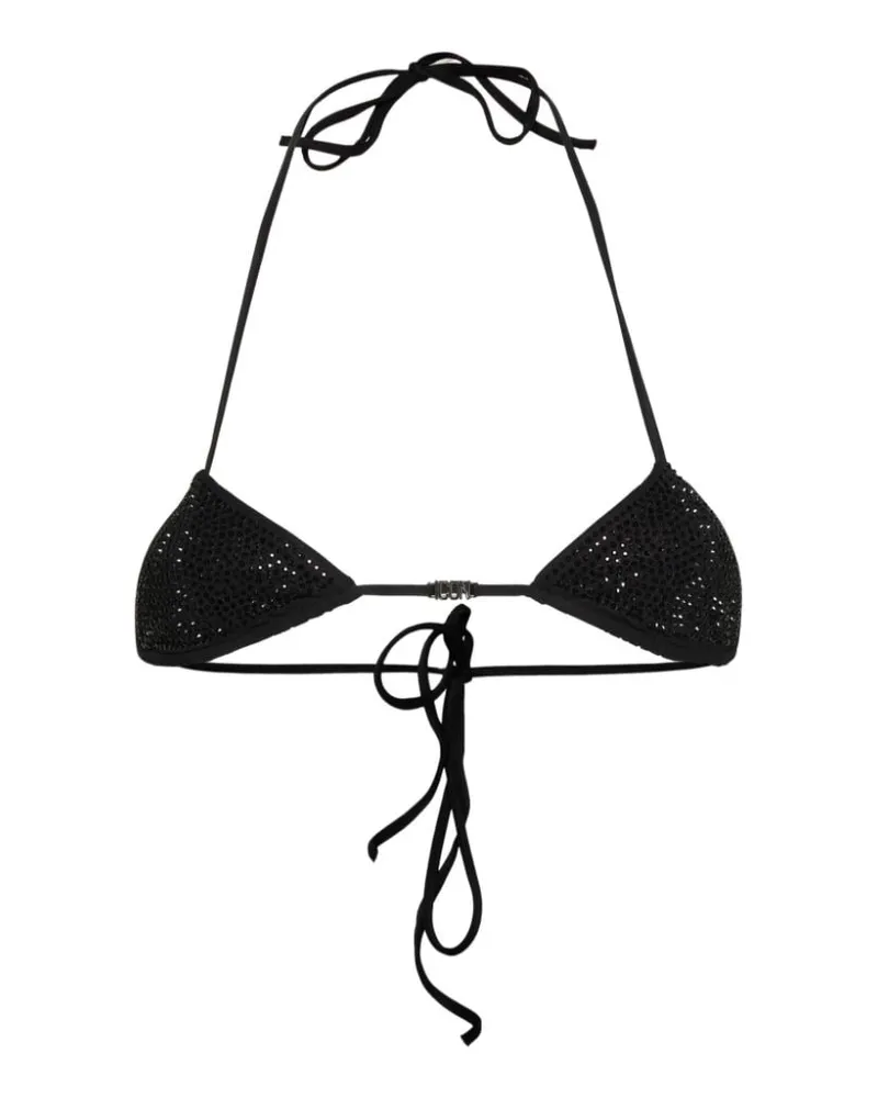 Dsquared2 Bikinioberteil mit Kristallen - Schwarz Schwarz