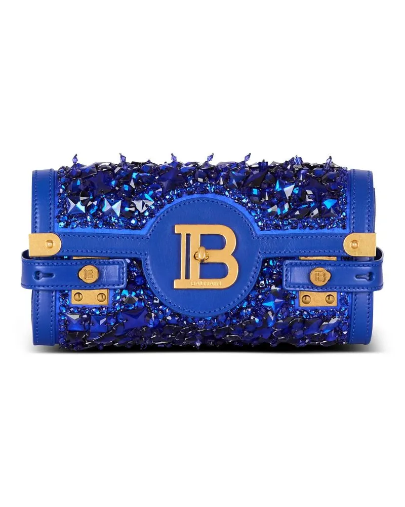 Balmain B-Buzz Pouch Umhängetasche 23cm - Blau Blau