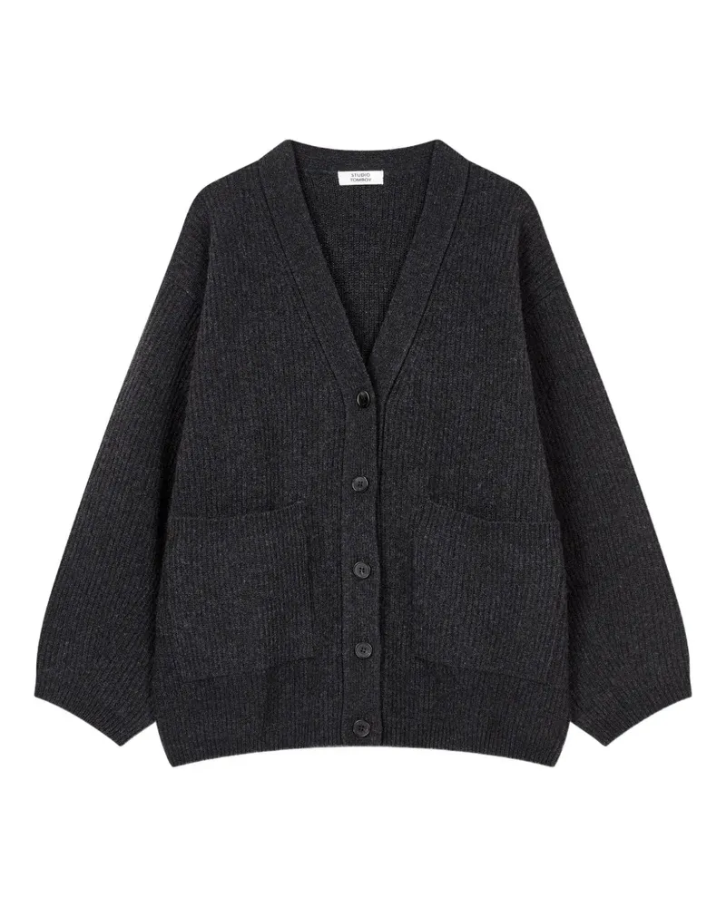 STUDIO TOMBOY Gerippter Cardigan - Grau Grau