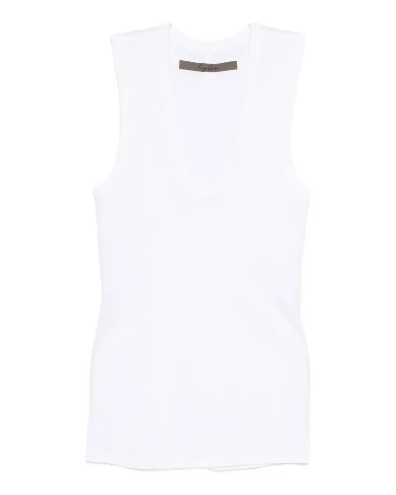 Enza Costa scoop-neck tank top - Weiß Weiß