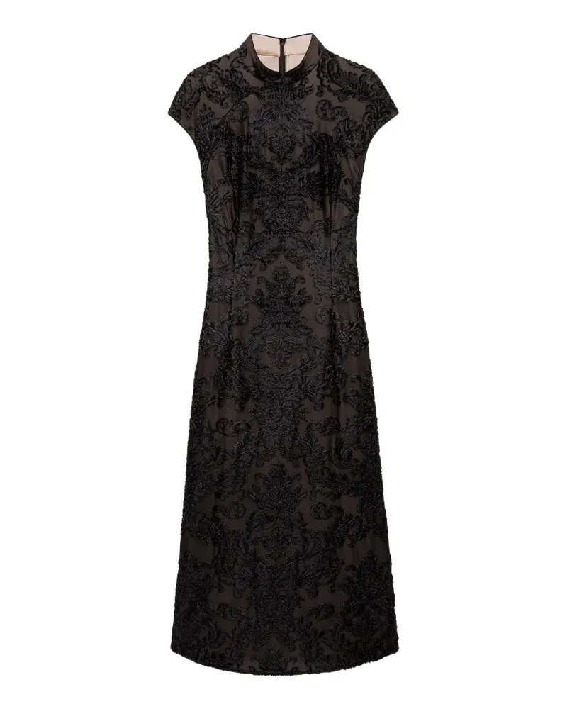 Shanghai Tang Qipao Midikleid mit Stickerei - Schwarz Schwarz