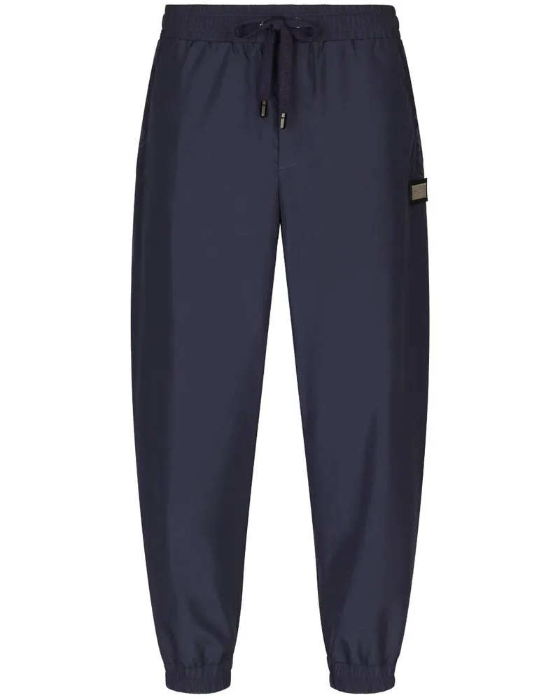 Dolce & Gabbana Jogginghose mit Logo-Schild - Blau Blau