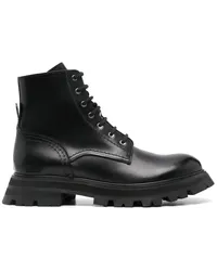 Alexander McQueen Stiefeletten aus Leder Schwarz