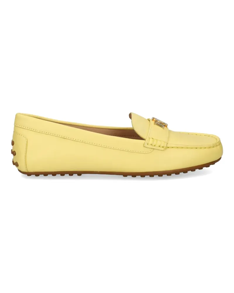 Ralph Lauren logo-plaque loafers - Gelb Gelb
