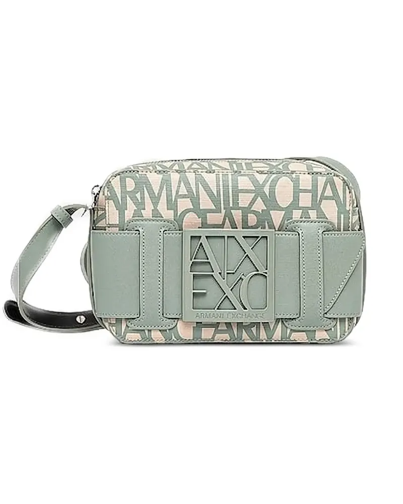 Armani Exchange Satchel-Tasche mit Logo-Schild - Grün Grün