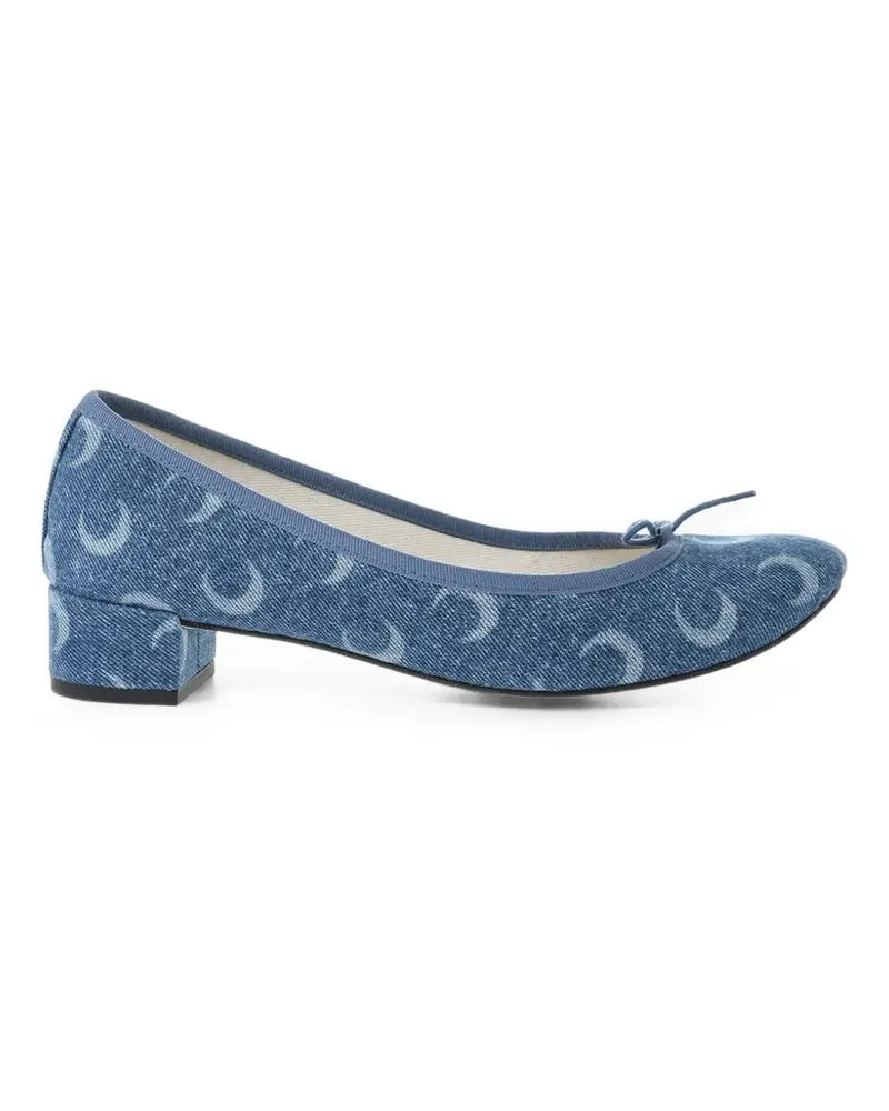 Marine Serre All-Over Moon Repetto Ballerinas - Blau Blau