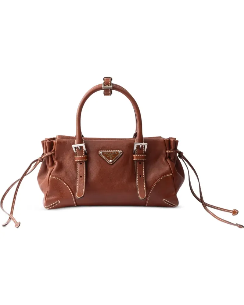 Prada Bonnie small leather bag - Braun Braun