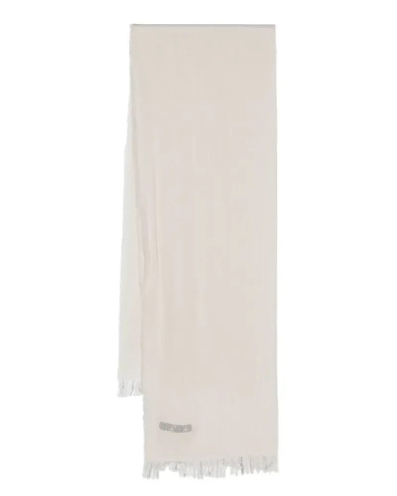 Fabiana Filippi Schal mit ausgefransten Kanten - Nude Nude