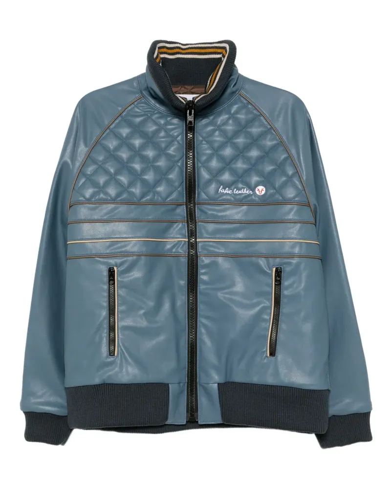 kolor Jacke mit Slogan-Stickerei - Blau Blau