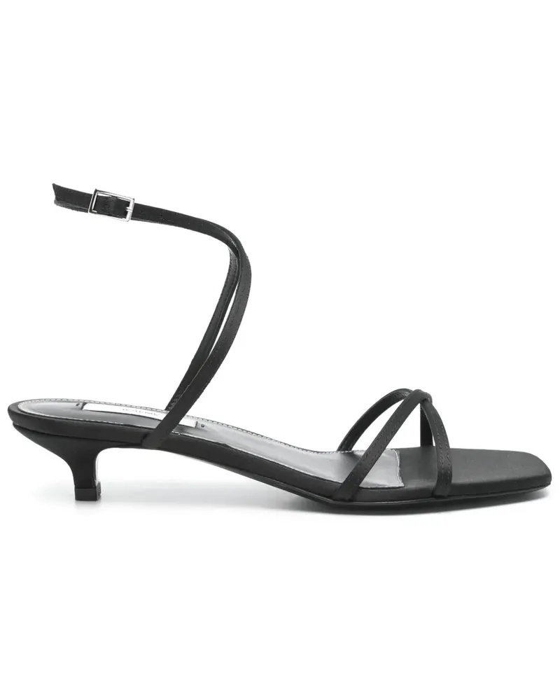 Totême Sandalen mit überkreuzten Riemen 50mm - Schwarz Schwarz