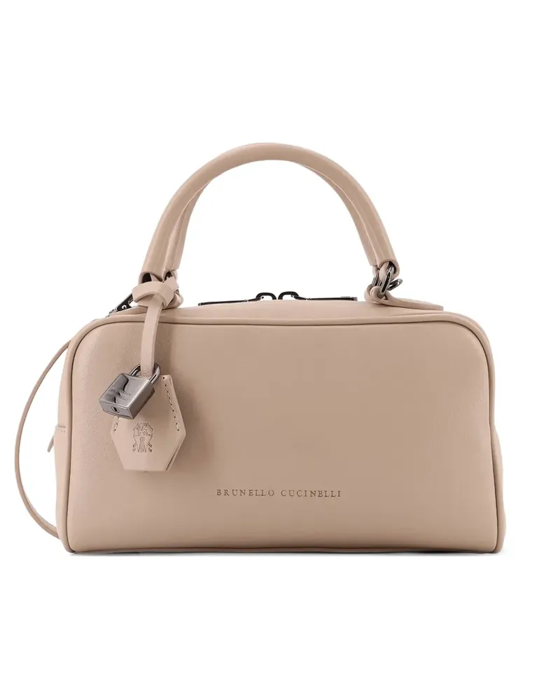 Brunello Cucinelli Boston Explorer top-handle totebag - Nude Nude