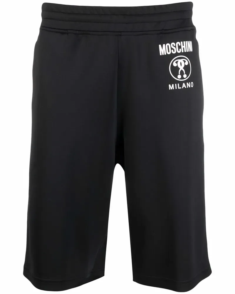 Moschino Joggingshorts mit Logo-Streifen - Schwarz Schwarz