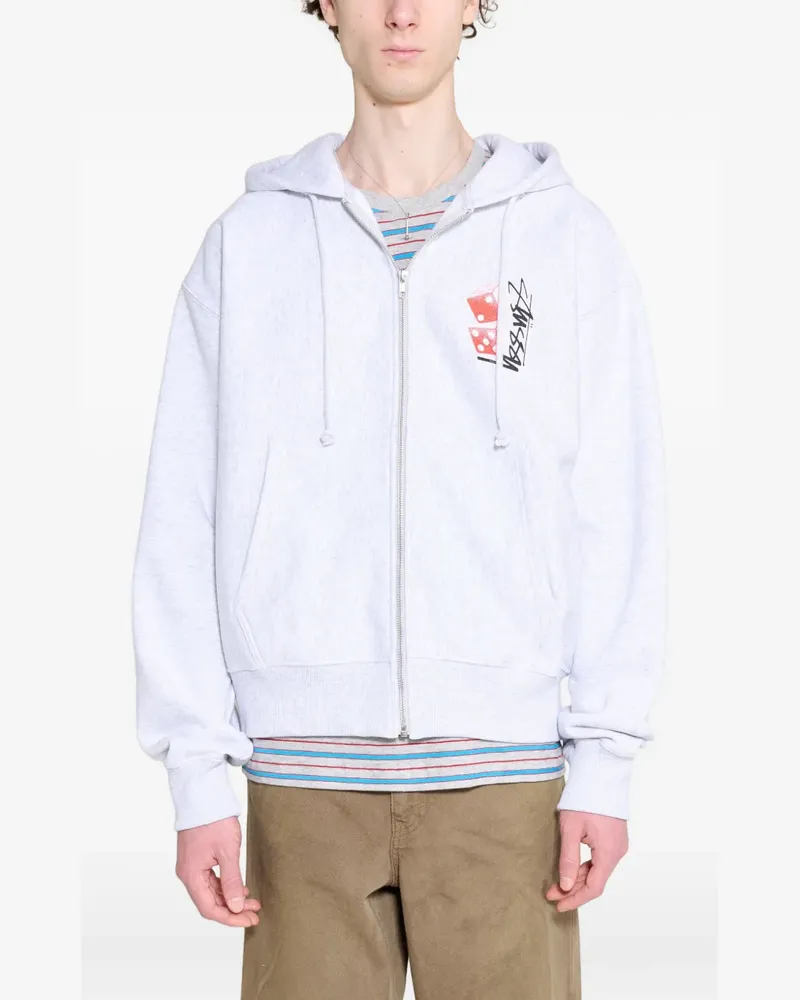 Stüssy Tall Dice full-zip hoodie - Grau Grau