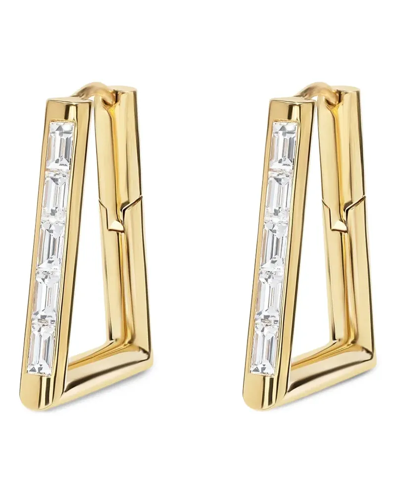 AZLEE Forma Creolen mit Diamanten - Gold Gold