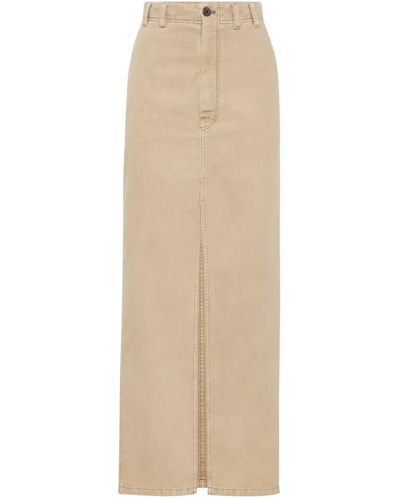 Brunello Cucinelli Rock mit Perlen - Nude Nude
