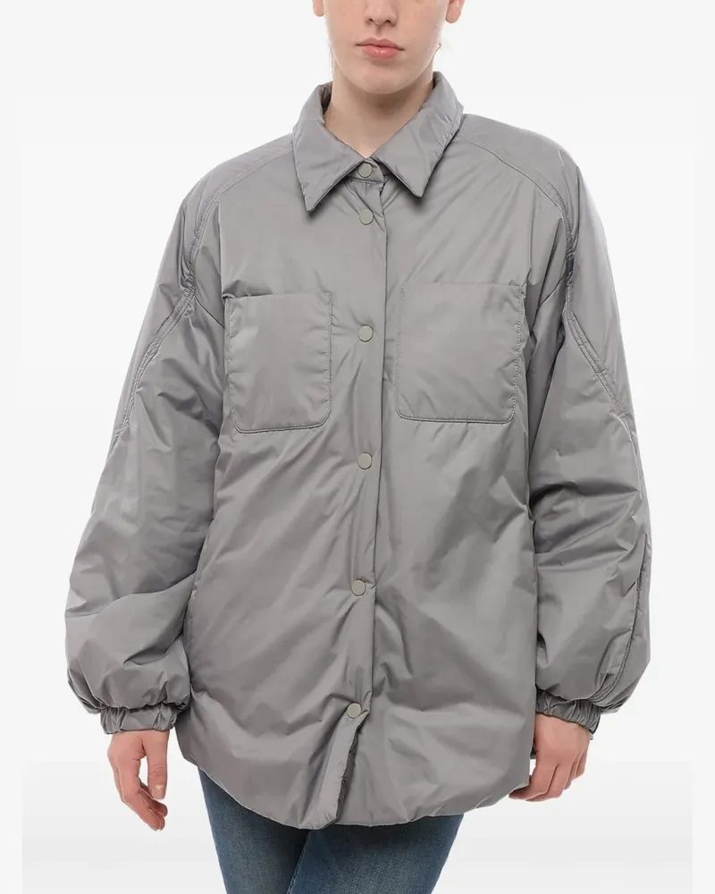 Bacon quilted elastic-cuff jacket - Grau Grau