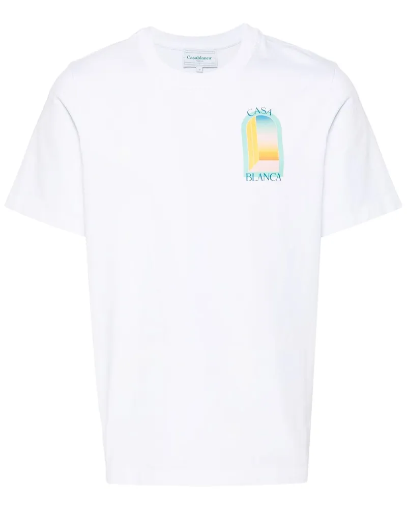 Casablanca Paris L'Arche de Jour' T-Shirt - Weiß Weiß